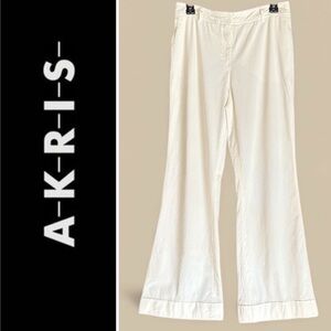 Akris Off-White Flared Trousers 10